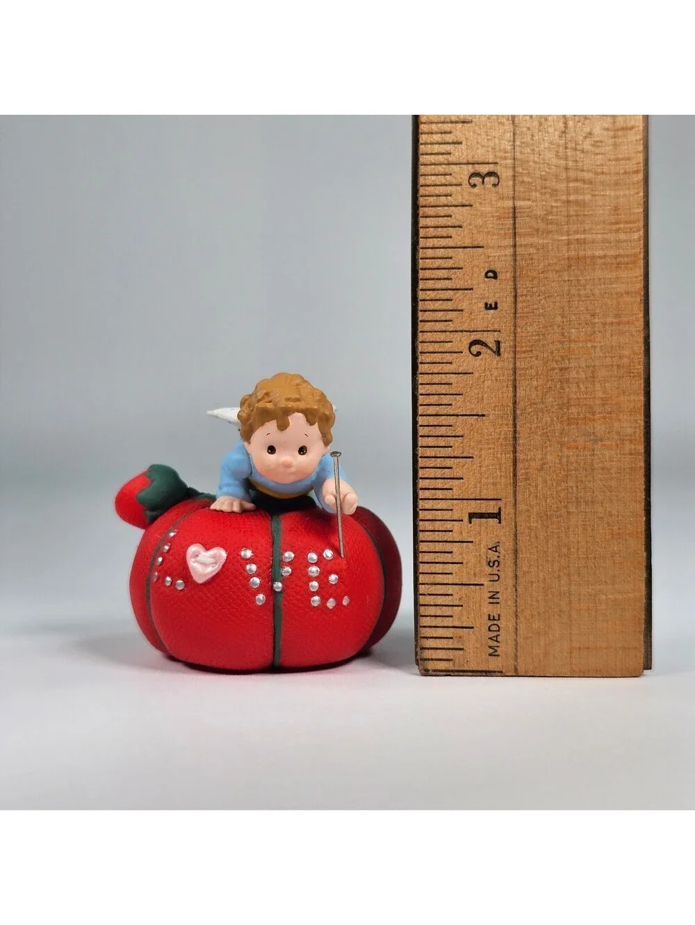Hallmark Keepsake Ornament 1997 Love to Sew Angel Tomato Pincushion Sue Tague